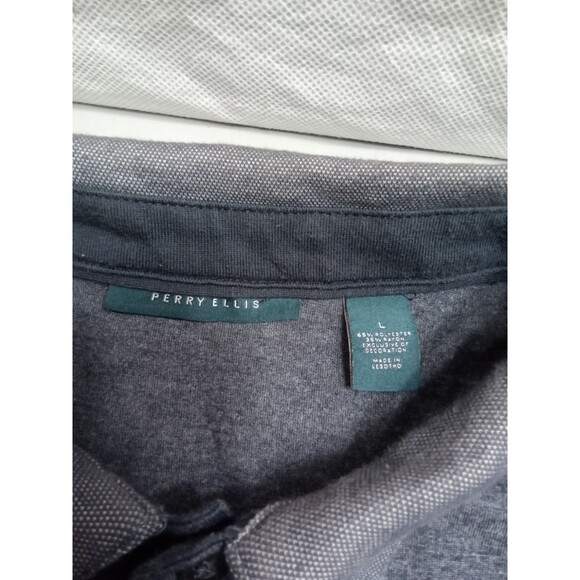 Perry Ellis Mens Large Gray Polo Shirt - Picture 2 of 11